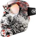 Global Vision Skull Mask Goggles - Full Face Coverage with Clear Red Coated Mirror Lenses