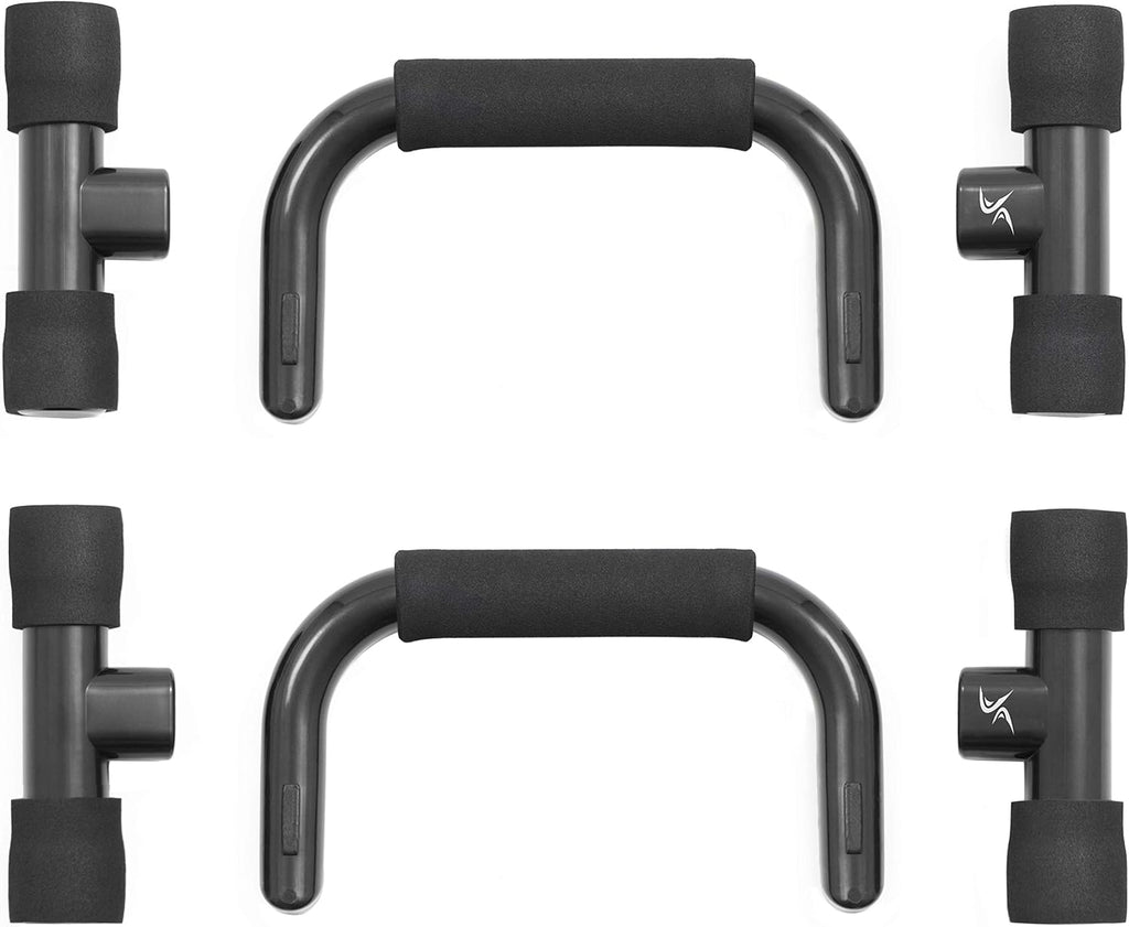 ProsourceFit Push-Up Bars - Lightweight Foam Grip Handles | Slip-Resistant Base | Set of 2