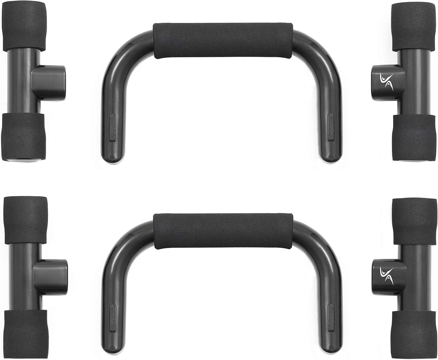 ProsourceFit Push-Up Bars - Lightweight Foam Grip Handles | Slip-Resistant Base | Set of 2