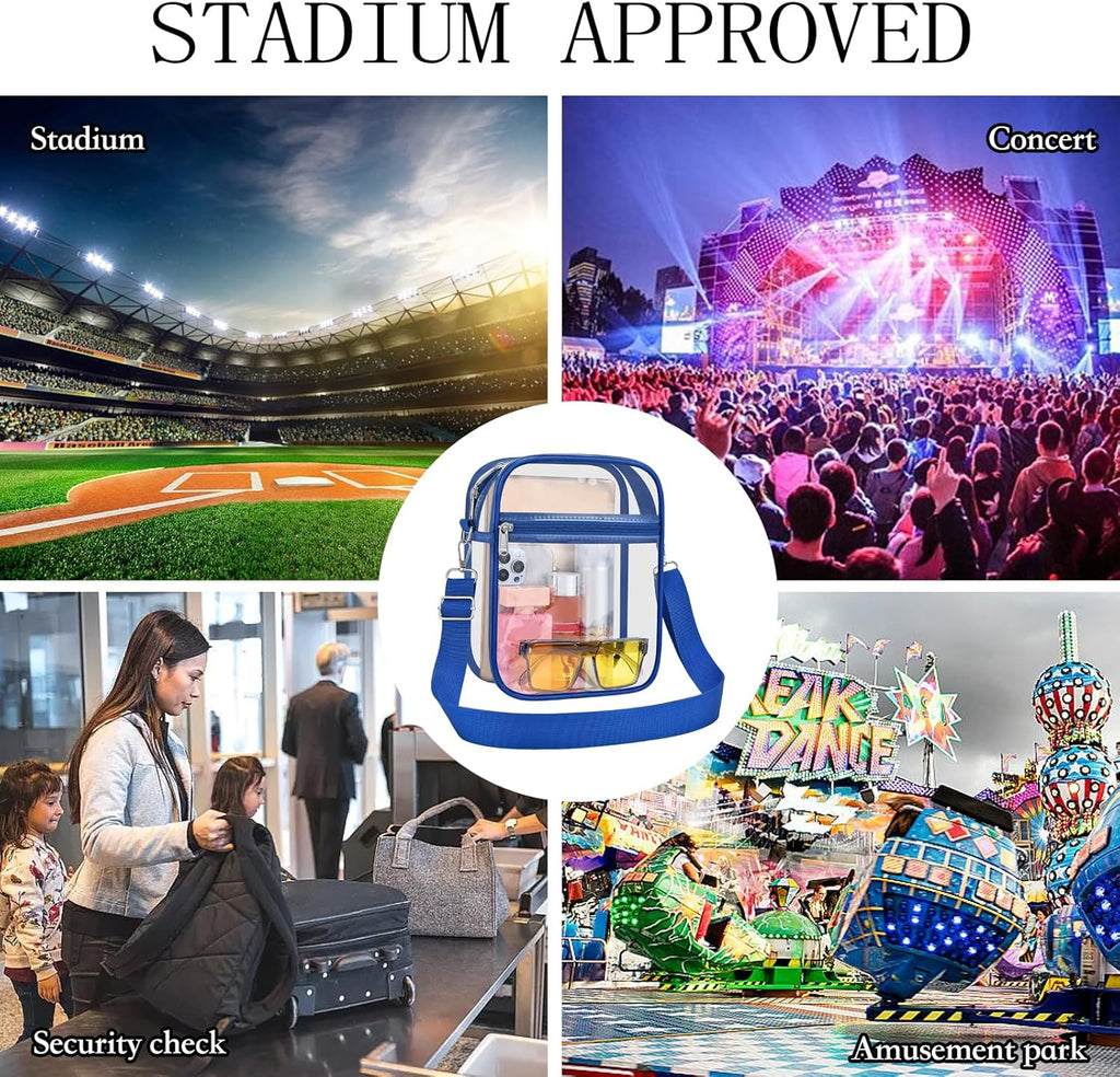 USPECLARE Clear Purse - Stadium Approved Transparent Messenger Bag for Men & Women | Crossbody Design