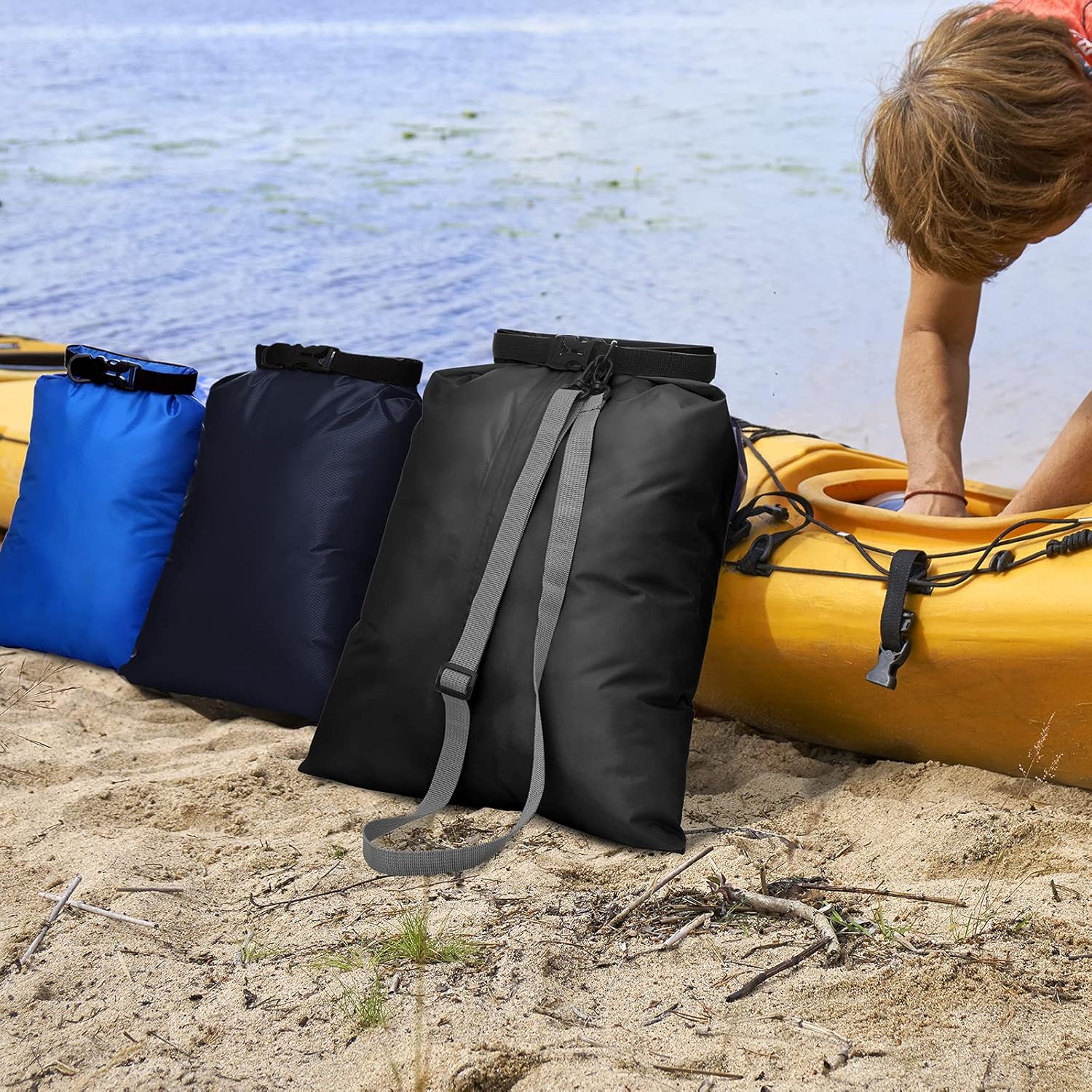 Shappy Waterproof Dry Bags - Lightweight Outdoor Stuff Sacks with Adjustable Shoulder Strap | 2L to 15L Sizes