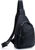 Alldaily Sling Bag for Women - Fashionable Leather Crossbody Purse | Trendy Travel Chest Bag (Black)