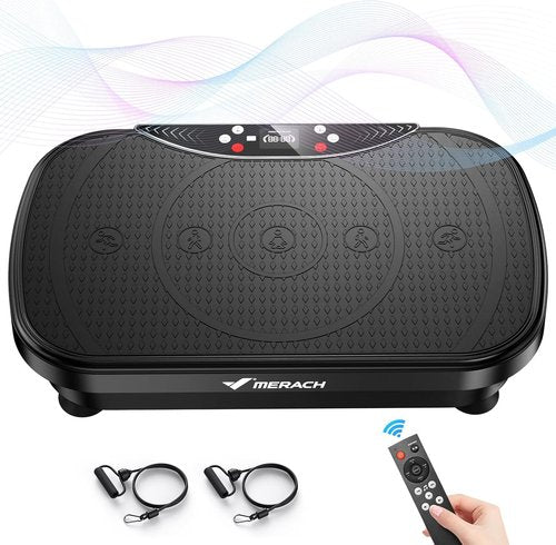 MERACH Vibration Plate Exercise Machine - Bluetooth & LED Display for Weight Loss | Home Workout Equipment