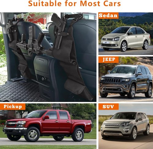 2PCS Gun Racks by [Brand Name] - Truck Front Seat Organizer for Hunting Accessories | Durable Storage Pockets