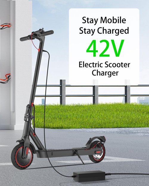 VHBW 42V 2A Charger for iScooter i9, i9 Pro, i8, i8L, 1S Electric Scooter Charger Compatible with isinwheel S9/S9 Pro/S9 Max (Fits 36V Lithium Battery Scooters)