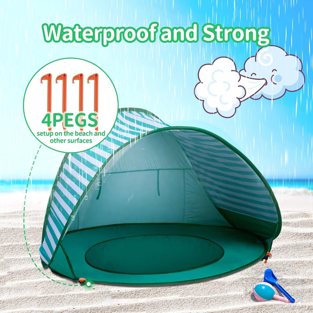 Skiennix Baby Beach Tent - Portable Sun Protection Shelter for Boys & Girls | Aqua Green