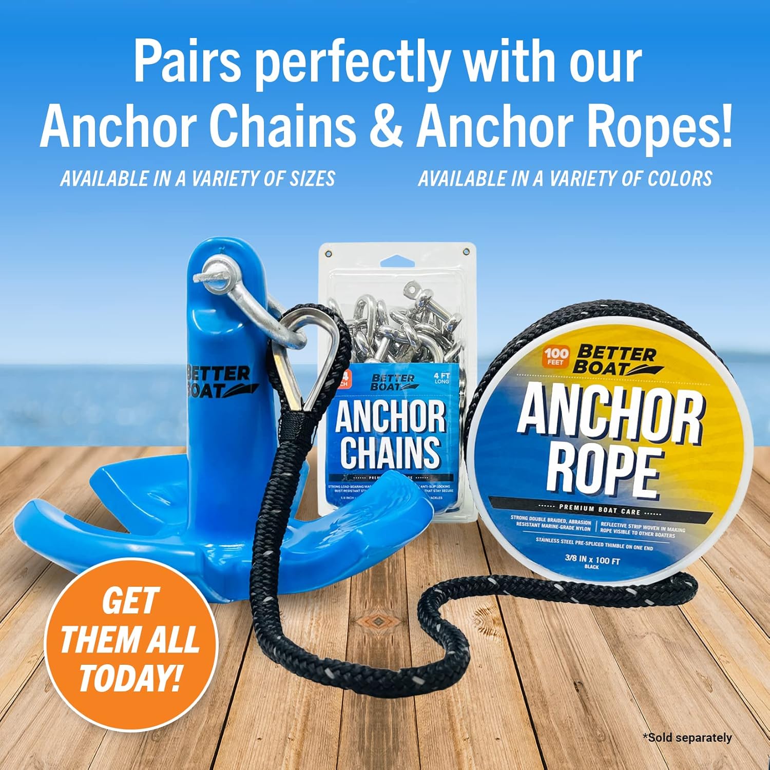 Better Boat 12 lb River Anchor - Vinyl Coated Cast Iron Mushroom Anchor for Boats Up to 15 Ft