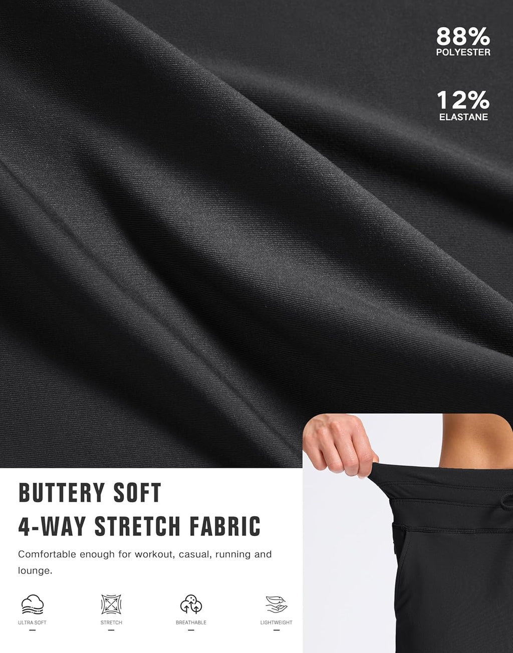 SANTINY Women's High Waisted Sweatpants - Soft Stretch Joggers with Pockets for Athletic Comfort