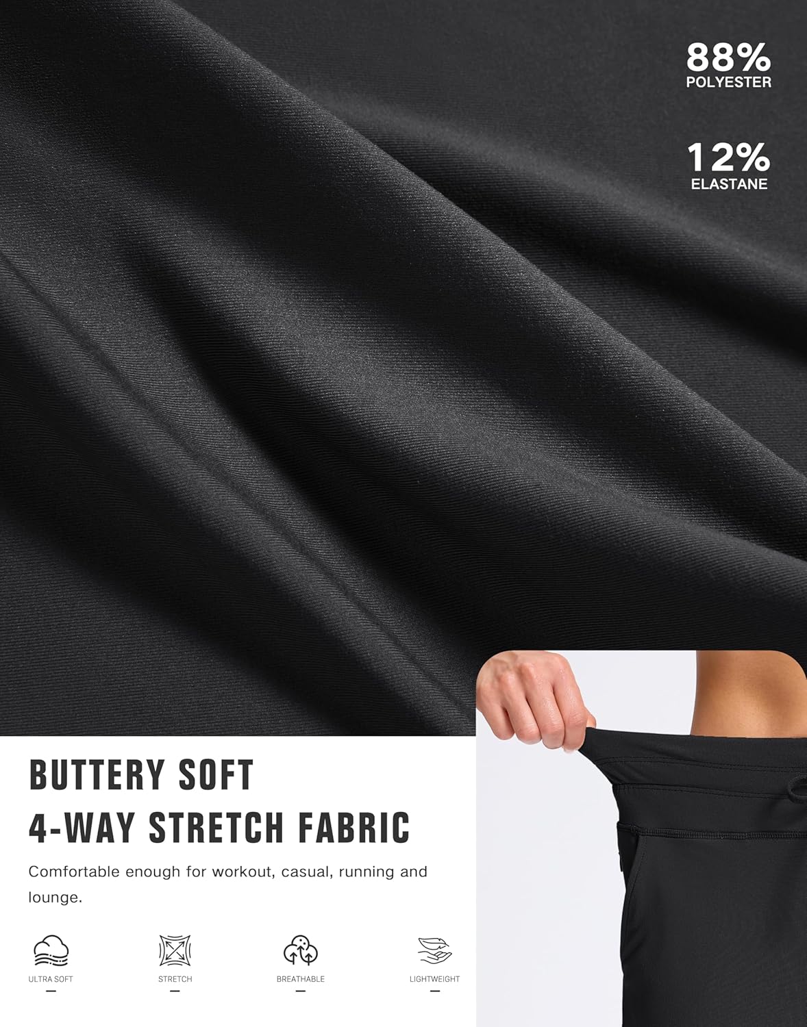 SANTINY Women's High Waisted Joggers - Soft Stretch Sweatpants with Pockets for Athletic Workouts