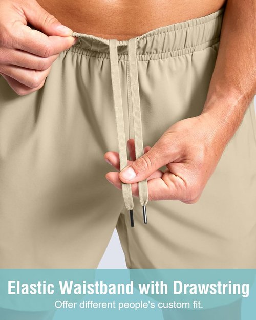 G Gradual Men's Athletic Running Shorts - Quick Dry Workout Shorts with Zipper Pockets | 7"/5"/9" Sizes