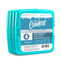 Cool Coolers by Fit + Fresh, Reusable & Long-Lasting Slim Ice Packs, Perfect Addition To Your Lunch Box, Camping Accessories, Insulated Lunch Bag, Beach Cooler Backpack & More, 4PK, Green