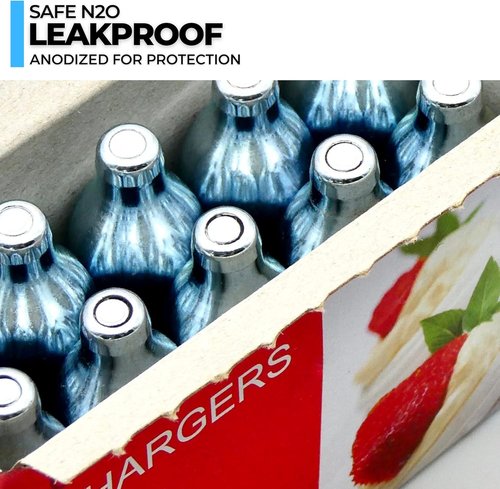 ICO Whipped Cream Chargers - 10 Count | 8g N2O for Whipped Cream Dispensers, Compatible with Standard Makers