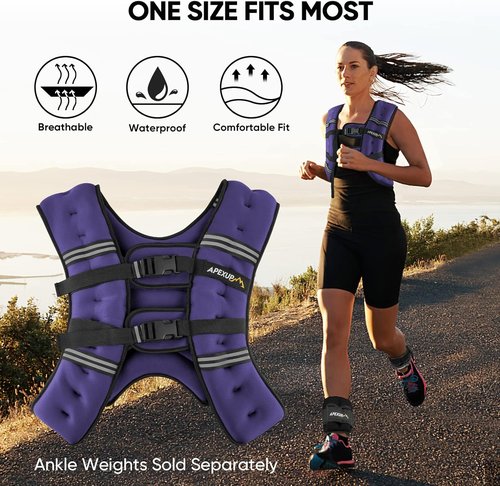 APEXUP Weighted Vest - Adjustable Weight Vest for Strength Training & Running | Unisex Fitness Gear