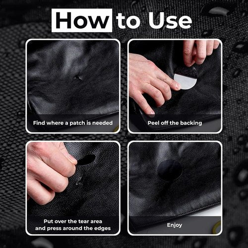 aZengear Repair Patches - Waterproof, Tear-Resistant Nylon for Jackets, Tents & More | 11 Pcs, Black