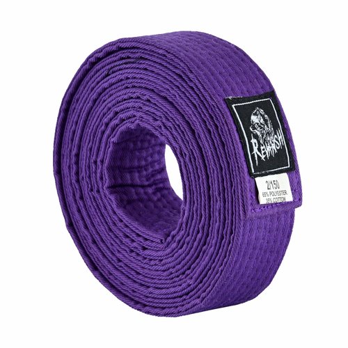 Fadi Sports Revansh Martial Arts Belt - Uniform Rank Belt for Karate, Judo, Aikido, Taekwondo - Unisex, for Kids Adults (Purple, 4)