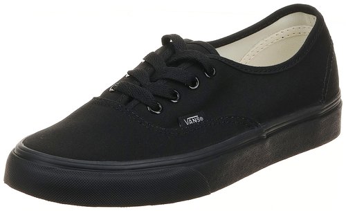 Vans Authentic Unisex Sneakers, Black/Black, 9 US Women/7.5 US Men