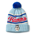 AMERICAN NEEDLE Unisex Hamms Beer Pillow Line Beanie Pom Cap (23012B-HAMMS-POWD)