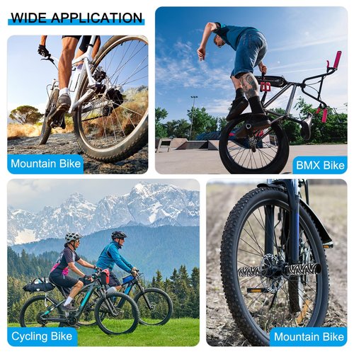 PATIKIL Aluminum Alloy O-Shape Bike Pegs Fit 3/8 inch Axles, 2 Pack Anti-Skid Lead Foot Bicycle Pegs Back Seat Stands for BMX Mountain Bike Cycling Rear Stunt Pegs, Sky Blue