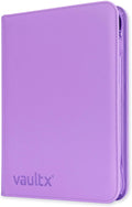 Vault X 9 Pocket Trading Card Binder - Premium Exo-Tec Material, Holds 360 Cards, 20 Side-Loading Pages | Purple