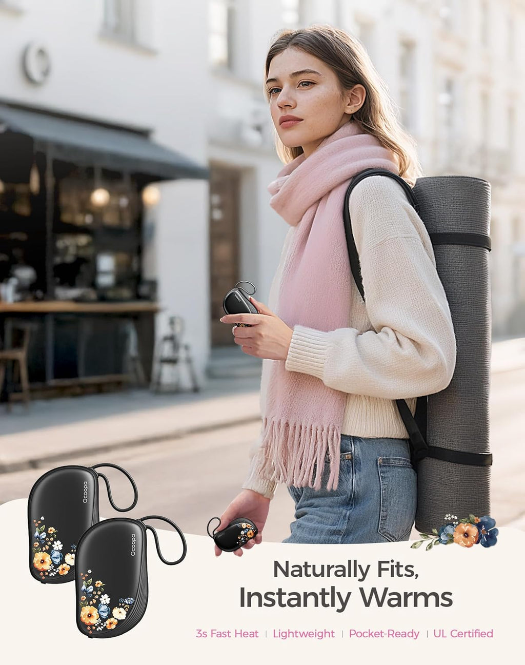 OCOOPA Rechargeable Hand Warmers - Ultra Slim Portable Pocket Heater | 2 Pack, Comb-Inspired Design