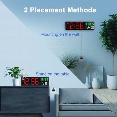 LUCORB Gym Clock Timer - Versatile Workout Clock with Remote Control | 5 Display Modes, 4 Alarms