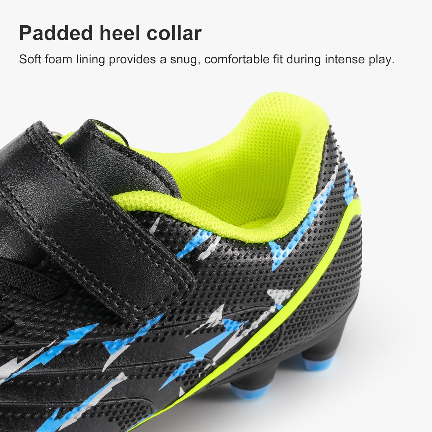 Stelle Soccer Cleats for Kids - Firm Ground Athletic Shoes with Lightning Pattern | Toddler to Big Kid Sizes