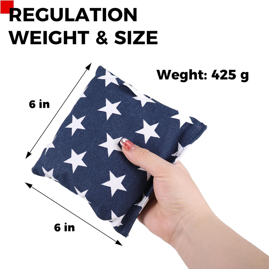 Sport Beats Cornhole Bags - Regulation Weight & Size Set of 8 with Carry Case | Durable & High-Quality