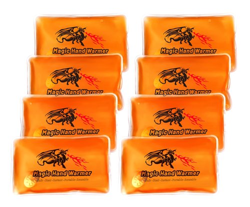 8 Pack Magic Hand Warmers, Reusable Snap Heat Packs, Reusable Pocket Hand Warmers, Portable handwarmers Used for Outdoor, Indoor, Working, Studying, Camping, Warm Gifts for Adults or Kids(01)