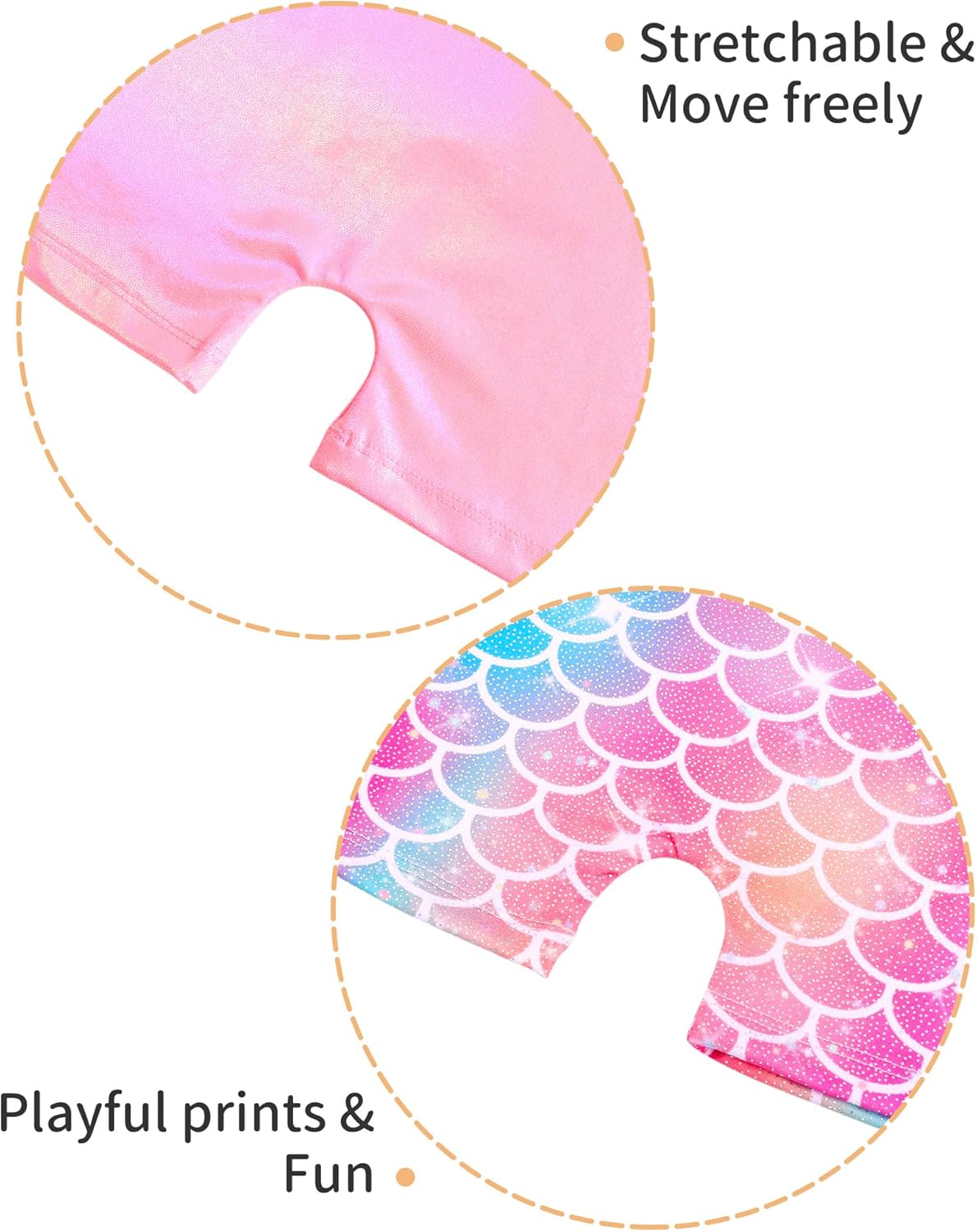 Skiennix Girls' Sparkly Gymnastics Leotard - 2 Pack Sleeveless Unitards with Shorts