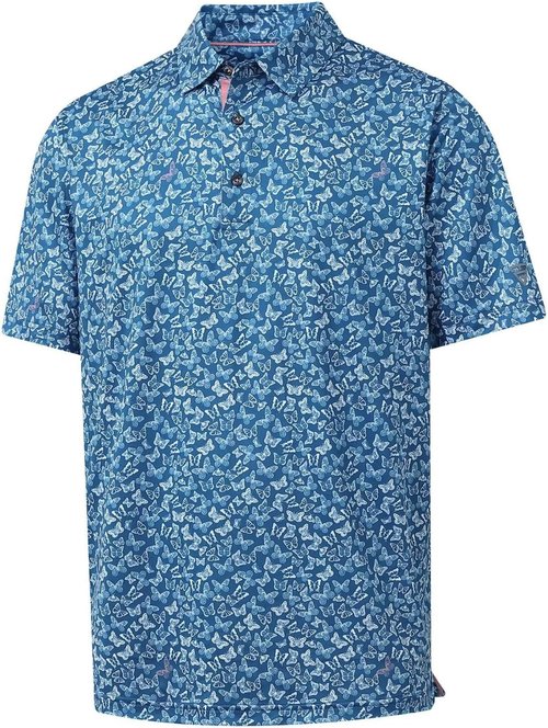 M MAELREG Men's Golf Polo Shirt - Short Sleeve, Moisture-Wicking, Performance Print | Stylish Patterns