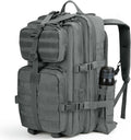 REEWBOW GEAR 40L Tactical Backpack - Heavy Duty Military Daypack for Men | Grey with Bottle Holder