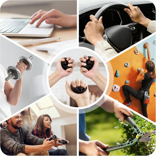 DIOTUSS Hand Grip Strengthener, Rechargeable Digital Grip Strength Trainer with LCD Display Up to 220lbs/100kg, Silicone Hand Exercise Ball for Forearm Finger Training & Stress Relief, for Adults and Kids