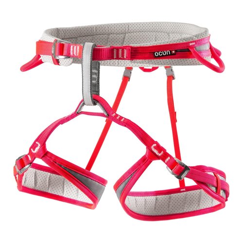 Ocun Neon 3 Women’s Climbing Sport Harness - Lightweight, Three Buckle Rock Climbing Harness, Pink, Large