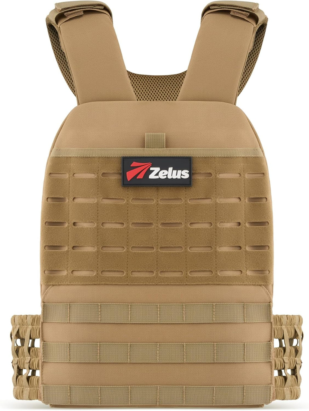 ZELUS Weighted Plate Carrier Vest - Tactical Adjustable Design for Strength Training | Holds Up to 65lb