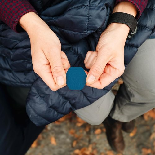 GEAR AID Tenacious Tape Hex – 8 Peel-and-Stick Repair Patches for Outdoor Gear | Blue, 2.5” & 1.5”