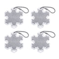 MFC PRO 4Pcs Safety Reflector - Snowflake Shapes - Stylish Reflective Gear for Jackets, Bags, Purses, Backpacks, Strollers and Wheelchairs，Christmas Halloween Party Hanging Decoration