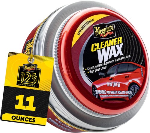 Meguiar's Cleaner Wax - Easy-To-Use Paste Wax for Light Defects & Glossy Shine - 11 Oz