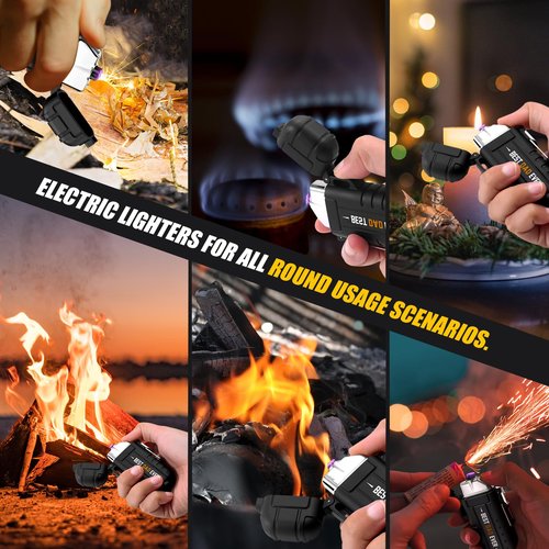 WEARXI Fathers Day Dad Gifts for Dad Husband, Electric Lighters Gifts for Men Dad Him, Mens Gifts for Him/Boyfriend, Camping Essentials (Best Dad Ever Special Version)