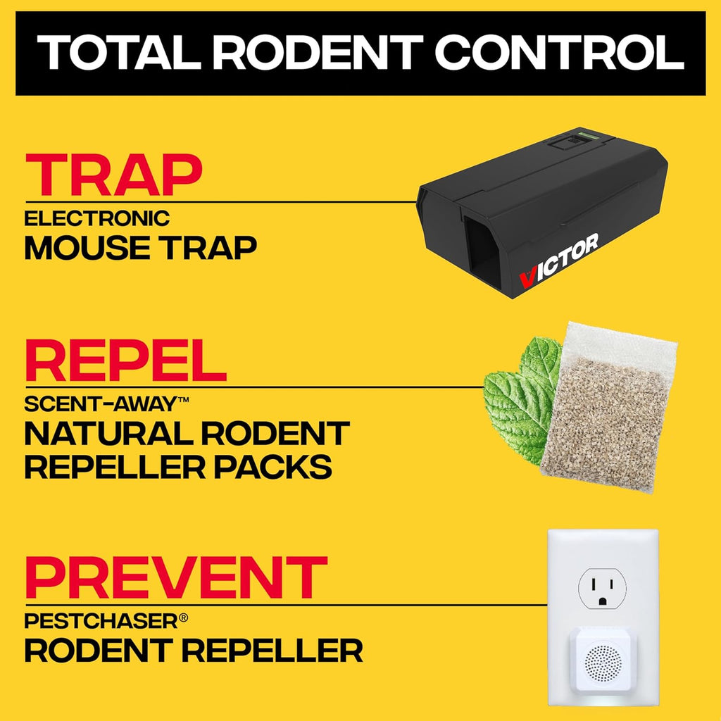 Victor Electronic Mouse Trap - Humane Indoor Mouse Control - No Touch Electric Design - M250B