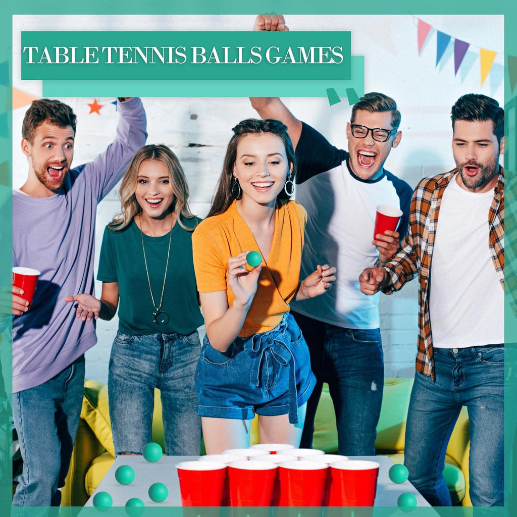 Regine Switzerland Table Tennis Balls - 28 Pcs 40mm Colorful Plastic Balls for Party & Game Fun