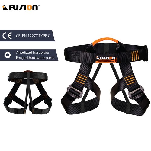 Fusion Climb Centaur Adjustable Half Body Climbing Harness, For Mountaineering, Rock Climbing, Rappelling, Safety Harness, Work Safety Belt, Fire Resucing, Caving, Climbing, Tree Climbing, Zipline