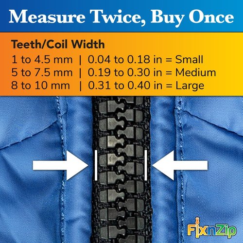 FixNZip Medium Black Nickel Zipper Repair Kit - Universal No-Sew Slider Replacement for Jackets, Tents & More | Instant Reusable Tool | Sizes 5-7