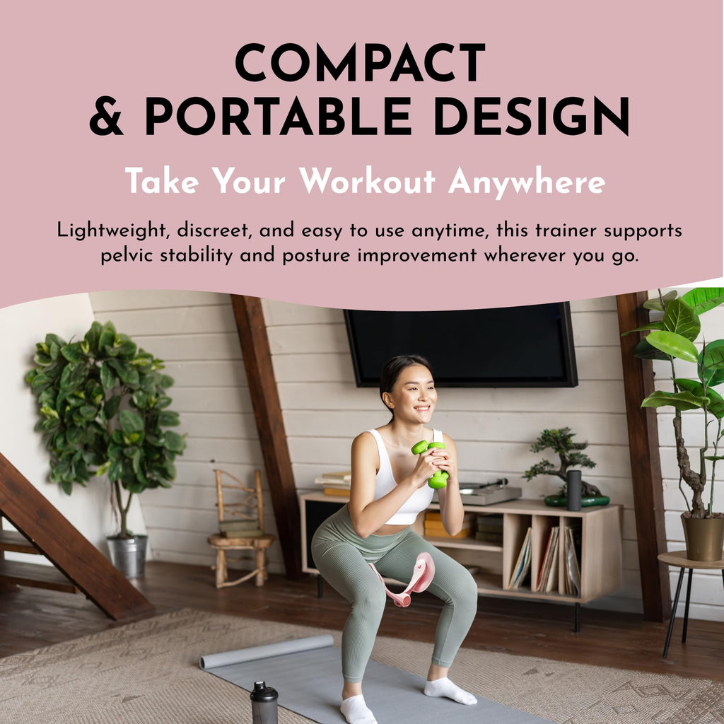 Pelvic Floor Thigh Exercise Device - Portable Kegel System Strengthening Exerciser for Men Women Inner Outer Muscle - Hip Abductor Master Trainer & Leg Workout Toner Equipment for Home Fitness