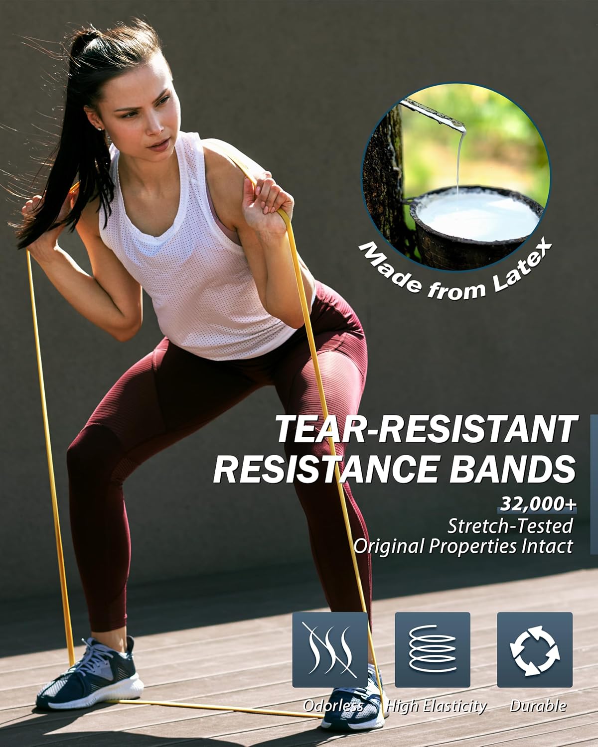 Skiennix Resistance Bands - 5-Level Elastic Pull-Up Assistance Set for Home Workouts & Fitness Training