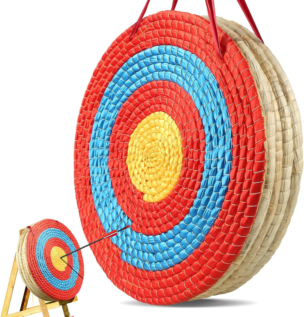 VEVOR 20" Round Straw Archery Target - Traditional Solid Straw Design for Backyard Use
