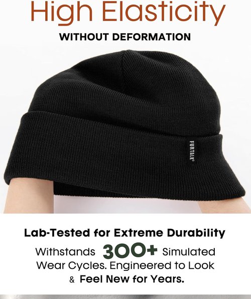 FURTALK Beanie Hat - Soft & Warm Unisex Cuffed Knitted Skull Cap for Men & Women | Winter Essential