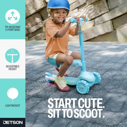 Jetson Scooters - Jupiter Mini 3-Wheel Kick Scooter | Lightweight & Portable Blue Design