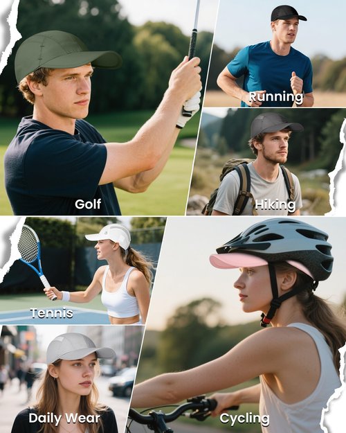 YANIKY Quick-Dry Running Hat for Men & Women Cooling Hat UPF 50+ Thin Baseball Cap Lightweight Breathable Mesh Sport Hats White