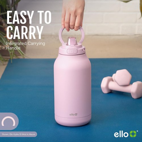 Ello Hydra 64oz Vacuum Insulated Stainless Steel Jug - Locking Lid for Ultimate Hydration