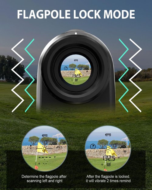 JIEHOME Golf Rangefinder with Slope 1100 Yards Laser Rangefinders Golfing Flag Locking Vibration Rechargeable Range Finder for Hunting/Golfing Professional Golf Accessories for Men Women